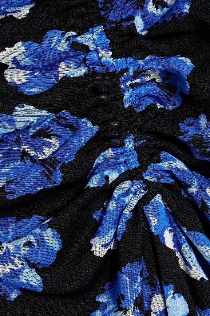 商品Diane von Furstenberg|One-shoulder floral-print stretch mesh midi dress,价格¥902,第4张图片详细描述