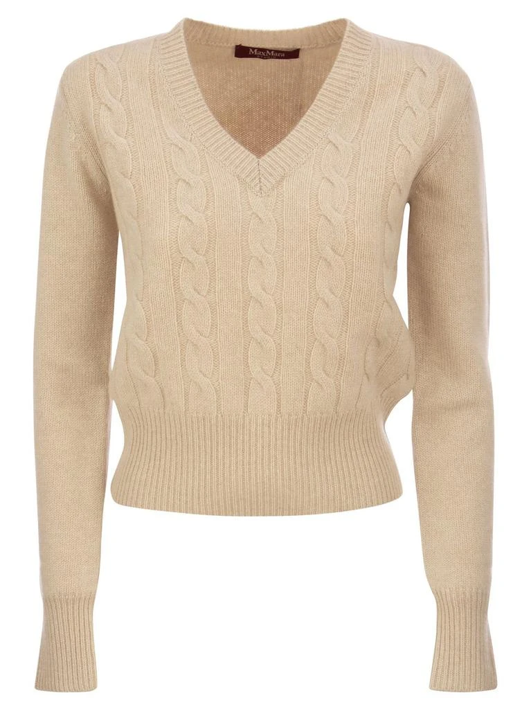 商品Max Mara|Max Mara Studio V-Neck Long Sleeved Sweater,价格¥1798,第1张图片