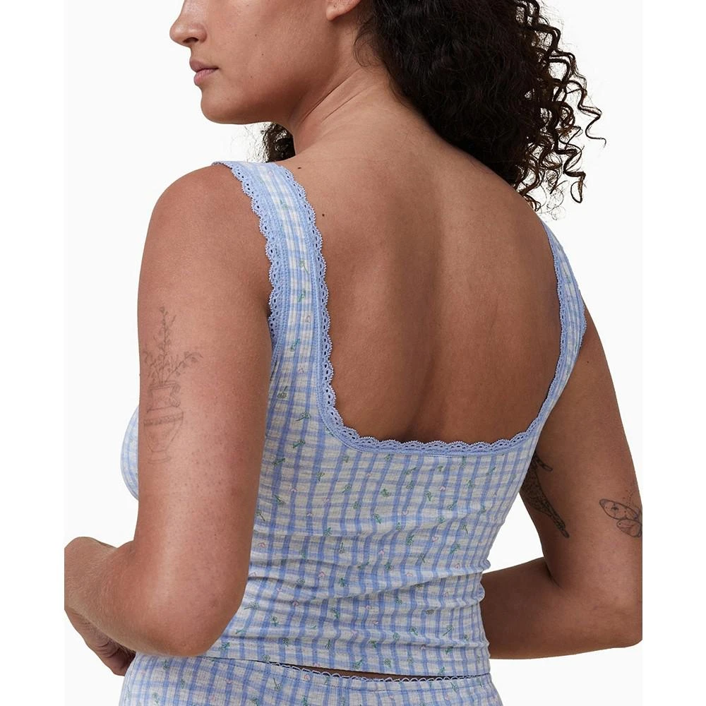 商品Cotton On|Women's Rib Lace Tank Top,价格¥186,第2张图片详细描述