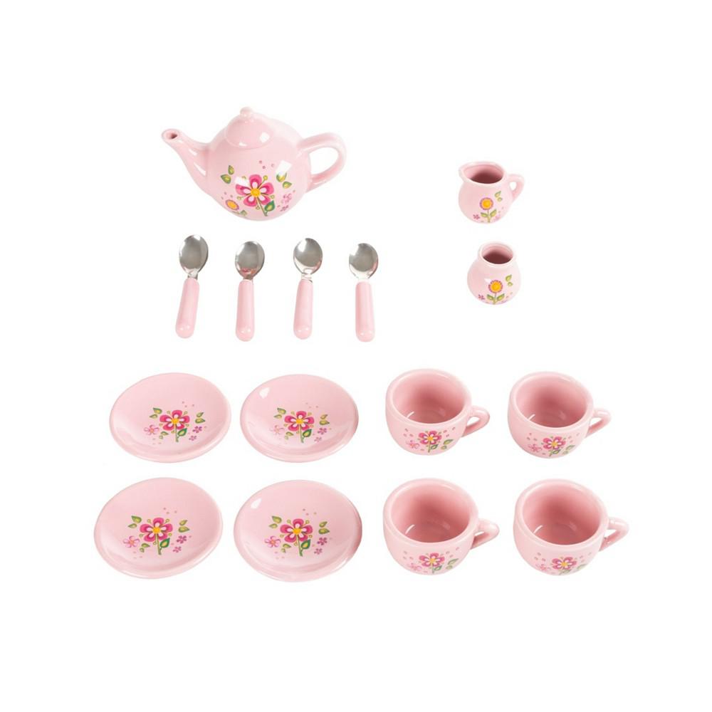 Hey Play Kids Tea Set - Mini Porcelain Tea Party - Pretend Play, 17 Piece商品第4张图片规格展示
