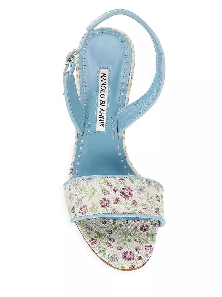 商品Manolo Blahnik|Escrupula 70MM Floral Sandals,价格¥2925,第5张图片详细描述