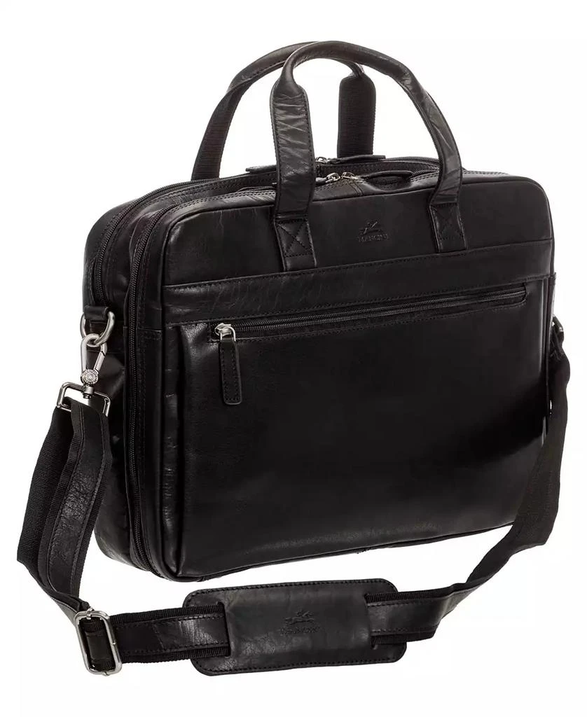 商品Mancini Leather Goods|Men's Buffalo Double Compartment Briefcase for 15.6" Laptop and Tablet,价格¥2184,第4张图片详细描述