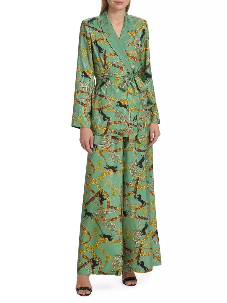 商品L'Agence|Ciara Status Print Robe Blouse,价格¥1180,第2张图片详细描述