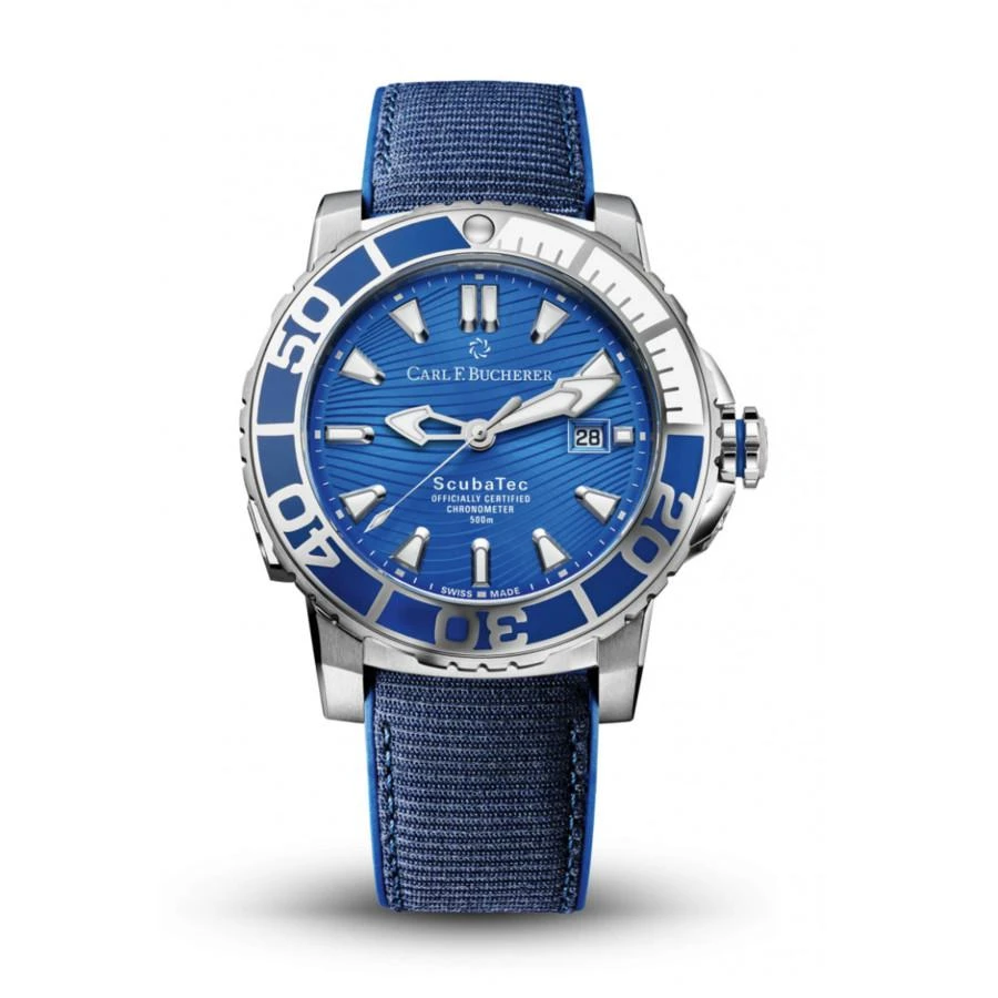 商品Carl F. Bucherer|Patravi Scubatec Automatic Blue Dial Men's Watch 00.10632.23.53.02,价格¥37173,第1张图片