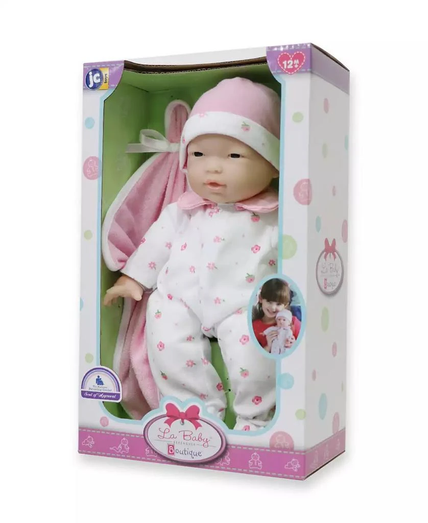 商品JC TOYS|La Baby Asian 11" Soft Body Baby Doll Pink Outfit,价格¥112,第5张图片详细描述