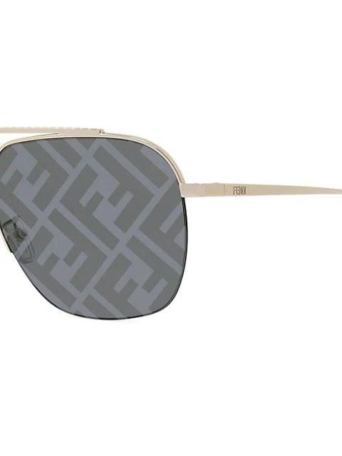 商品Fendi|57MM Logo Pilot Sunglasses,价格¥3868,第3张图片详细描述