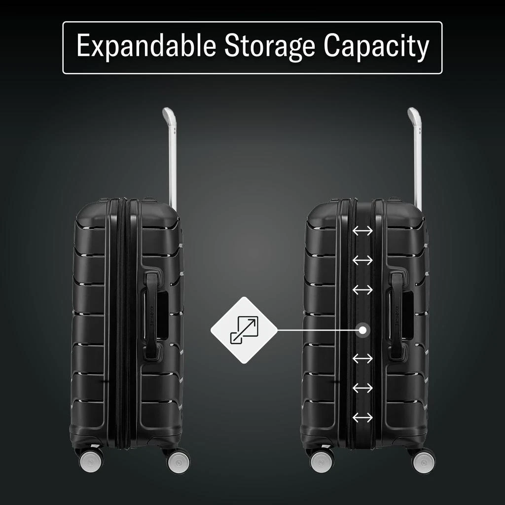 Samsonite Freeform 28-Inch Large Luggage with Dual 360° Spinner Wheels - Checked Suitcase - TSA Lock, Airline-Approved - Lightweight Durable Polypropylene Expandable Hardshell - Black 商品