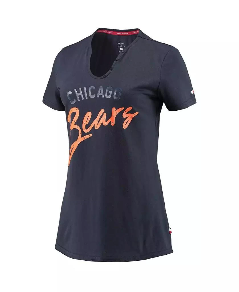 商品Tommy Hilfiger|Women's Navy Chicago Bears Riley V-Neck T-shirt,价格¥196,第2张图片详细描述