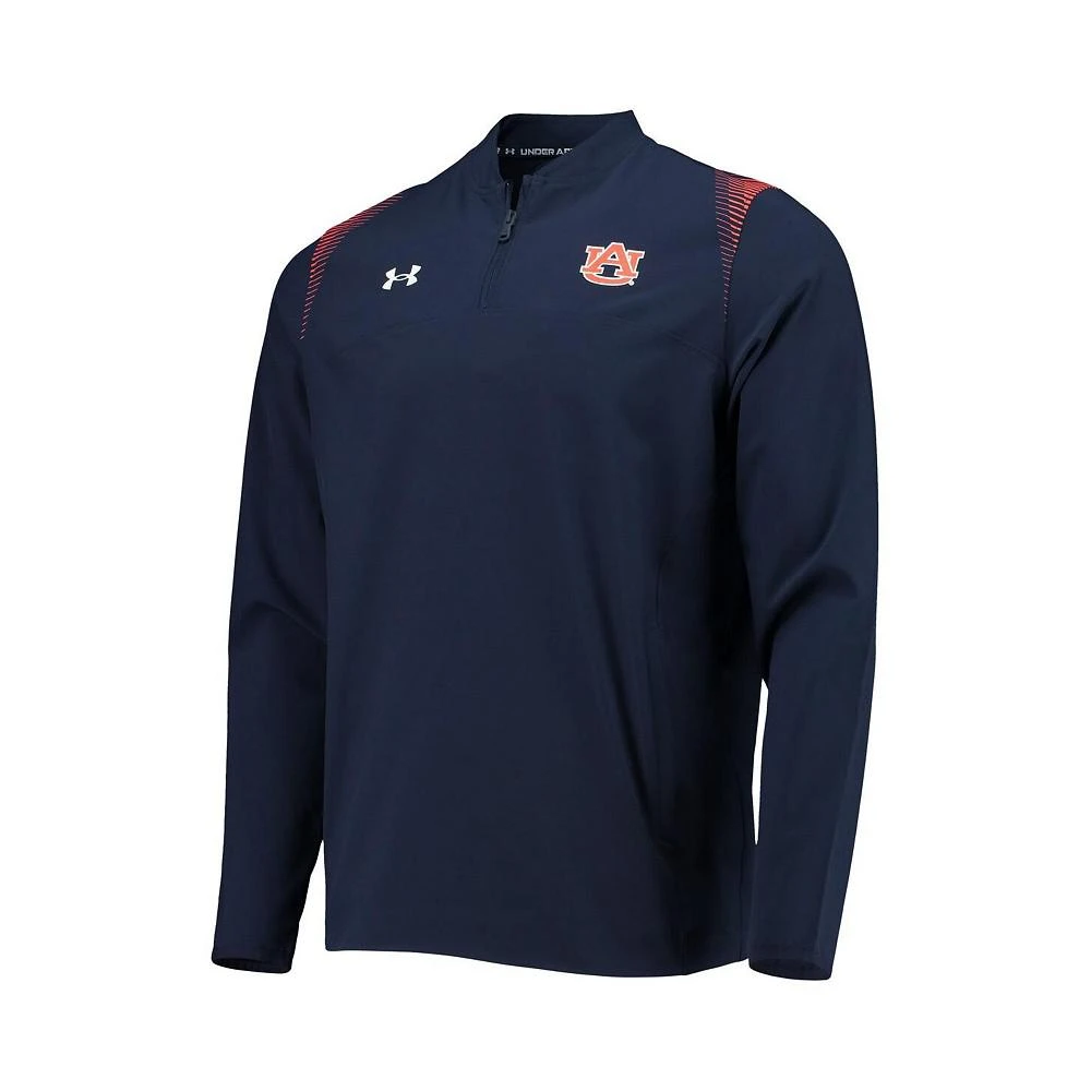 商品Under Armour|Men's Navy Auburn Tigers 2021 Sideline Motivate Quarter-Zip Jacket,价格¥742,第2张图片详细描述