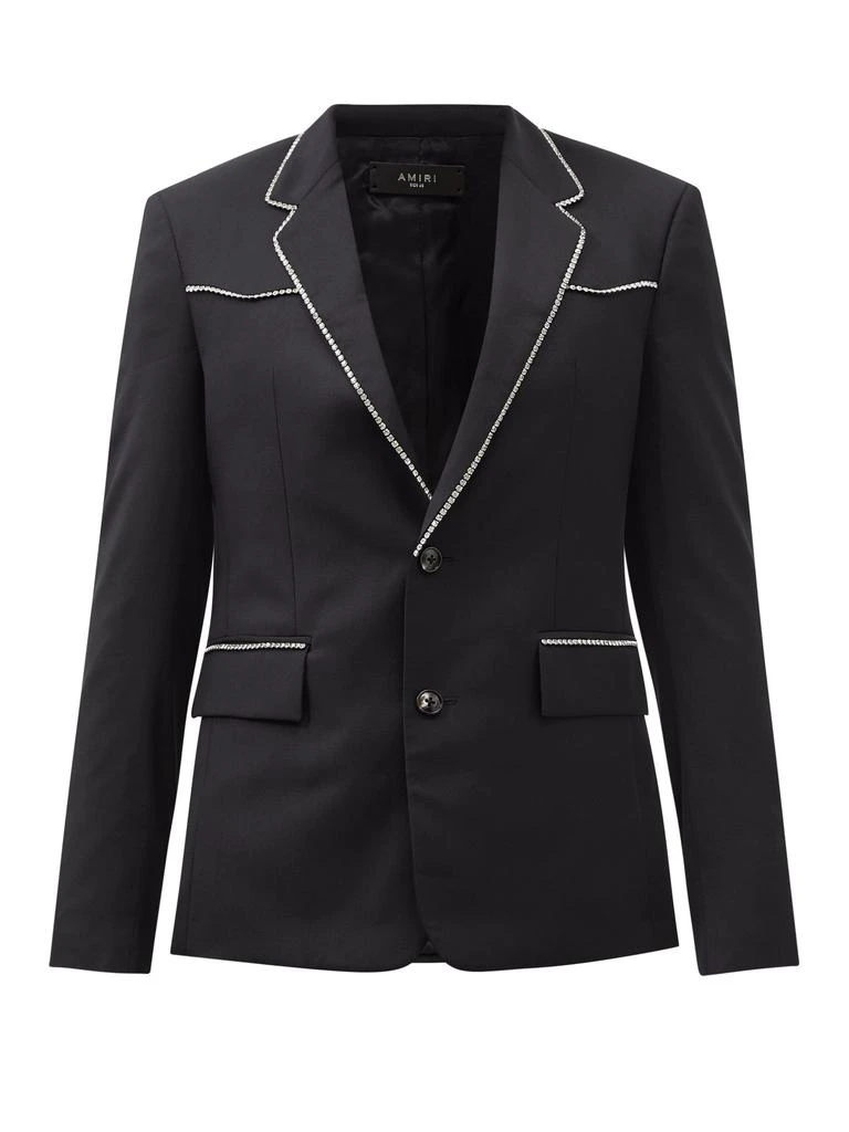 商品AMIRI|Crystal-embellished wool-sharkskin suit jacket,价格¥8118,第1张图片