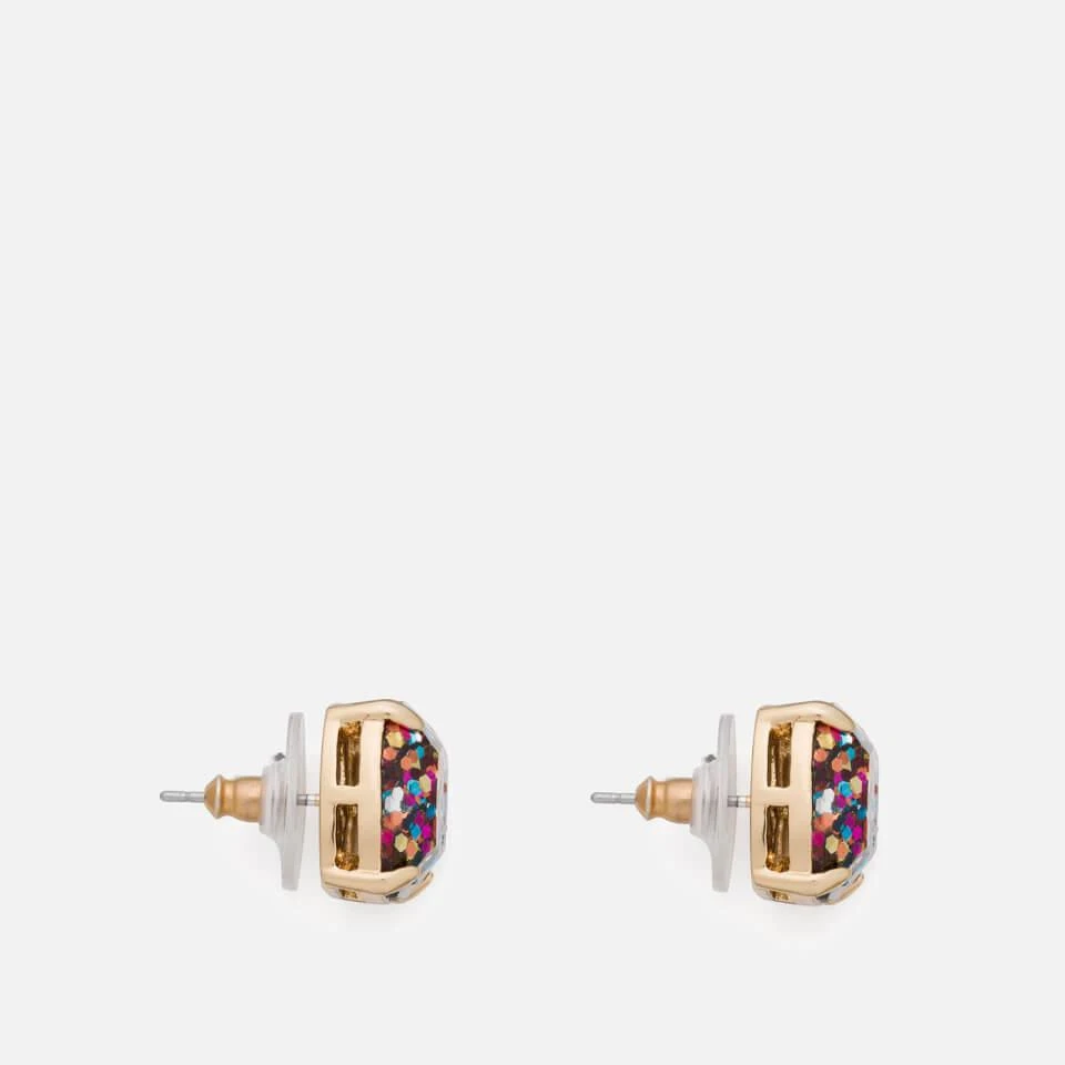 商品Kate Spade|Kate Spade New York Women's Small Square Stud Earrings - Multi Glitter,价格¥220,第2张图片详细描述