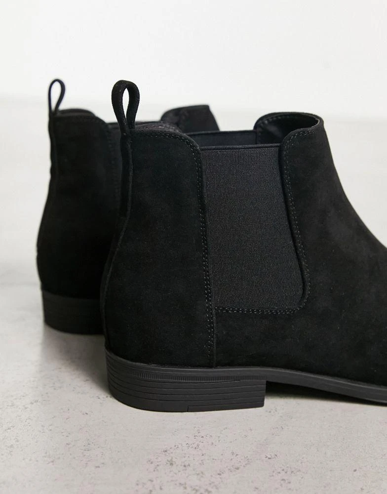 商品ASOS|ASOS DESIGN chelsea boots in black faux suede,价格¥315,第2张图片详细描述