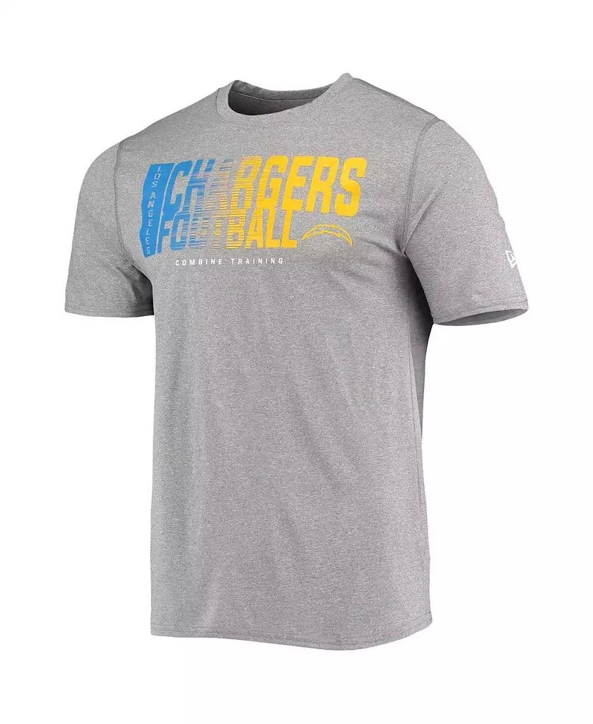 商品New Era|Men's Heathered Gray Los Angeles Chargers Combine Authentic Game On T-shirt,价格¥226,第2张图片详细描述