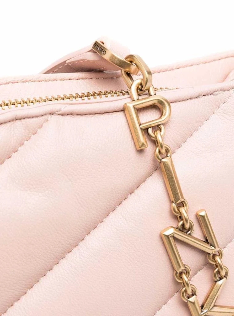 商品PINKO|Pinko Woman's Love Pink Quilted Leather Crossbody Bag,价格¥1596,第3张图片详细描述