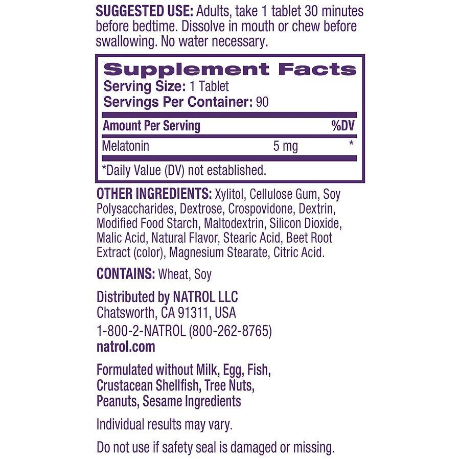 5mg Fast Dissolve Melatonin Tablets Strawberry 商品