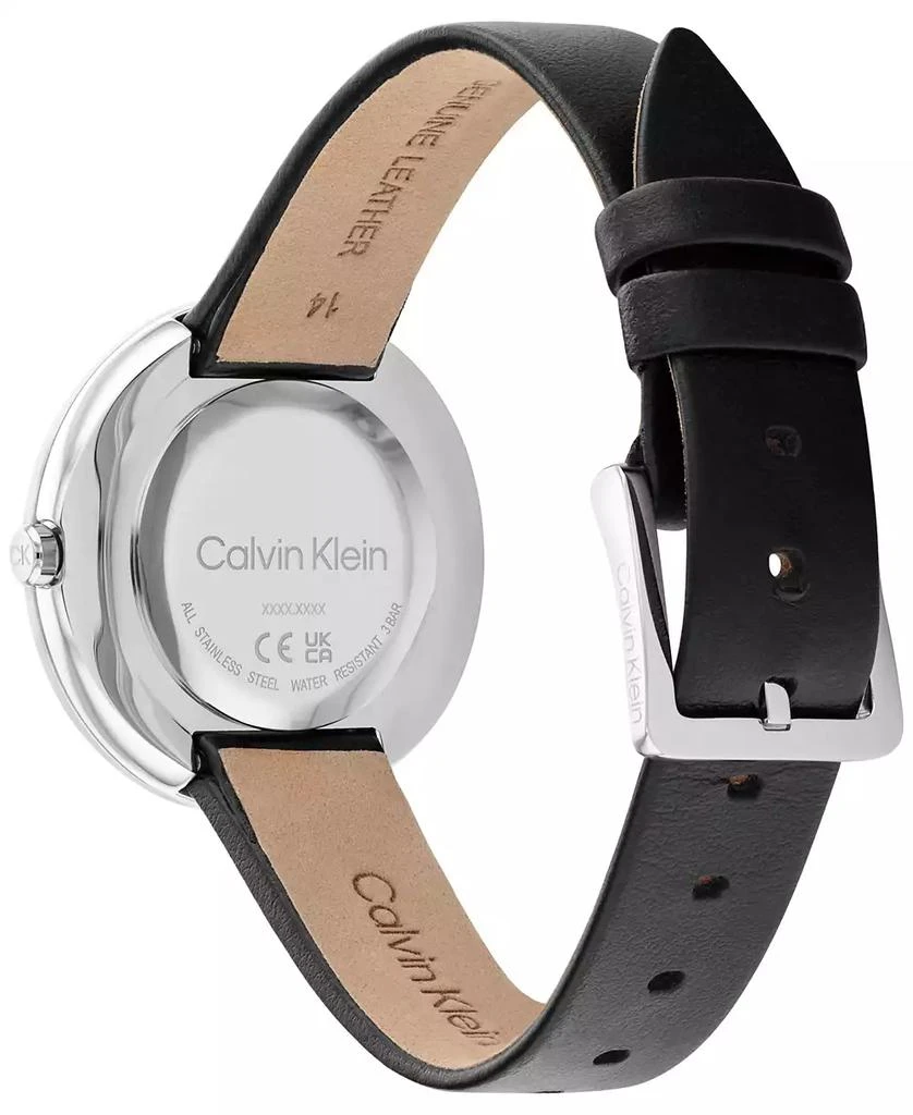 商品Calvin Klein|Black Leather Strap Watch 34mm,价格¥493,第3张图片详细描述