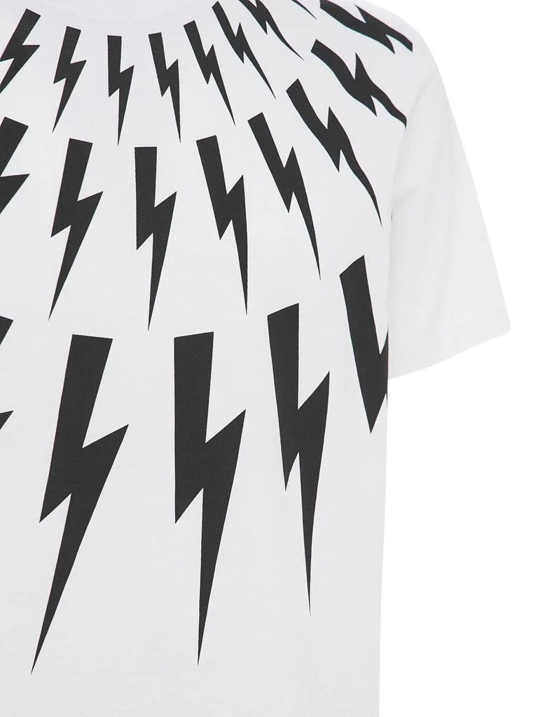 商品Neil Barrett|Multi Thunderbolt Print Jersey T-shirt,价格¥2104,第3张图片详细描述