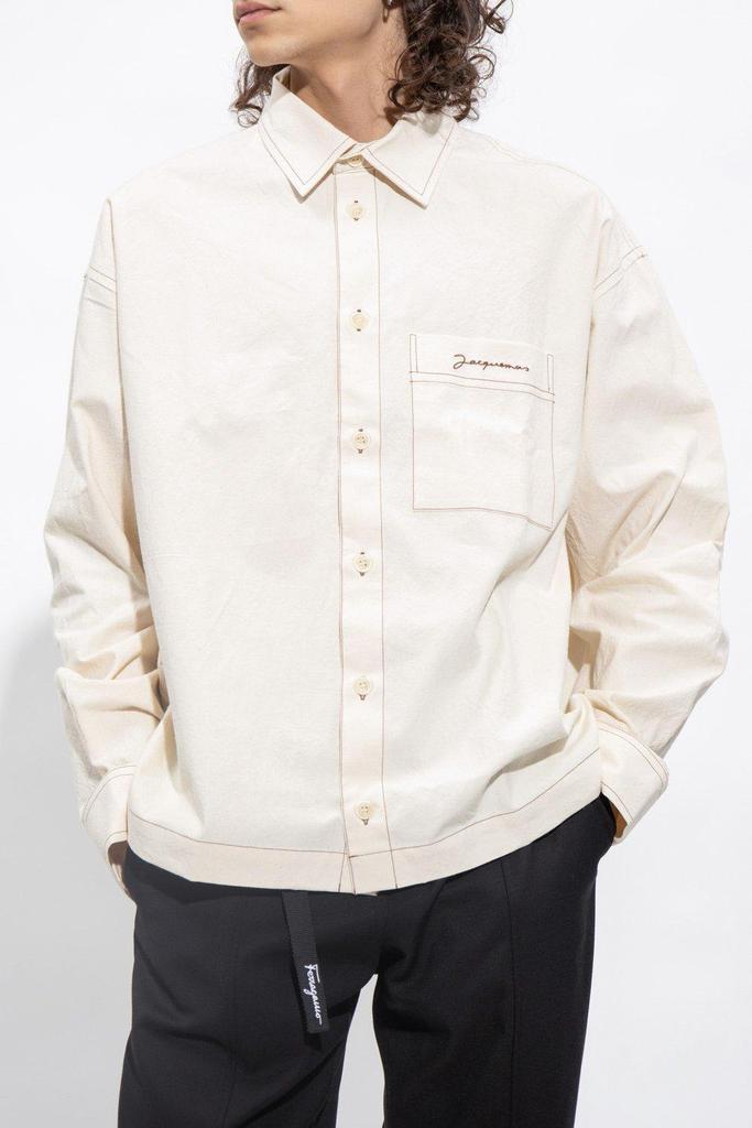 商品Jacquemus|Jacquemus Logo-embroidered Long Sleeve Shirt,价格¥2968,第4张图片详细描述