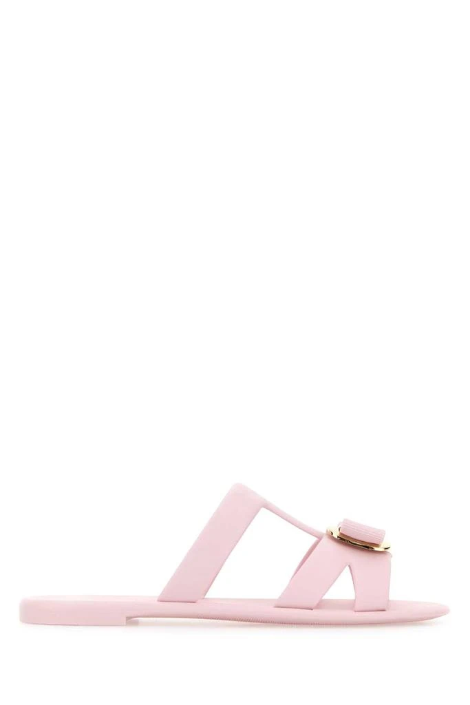商品Salvatore Ferragamo|Pastel Pink Rubber Lilou Slippers,价格¥2876,第1张图片