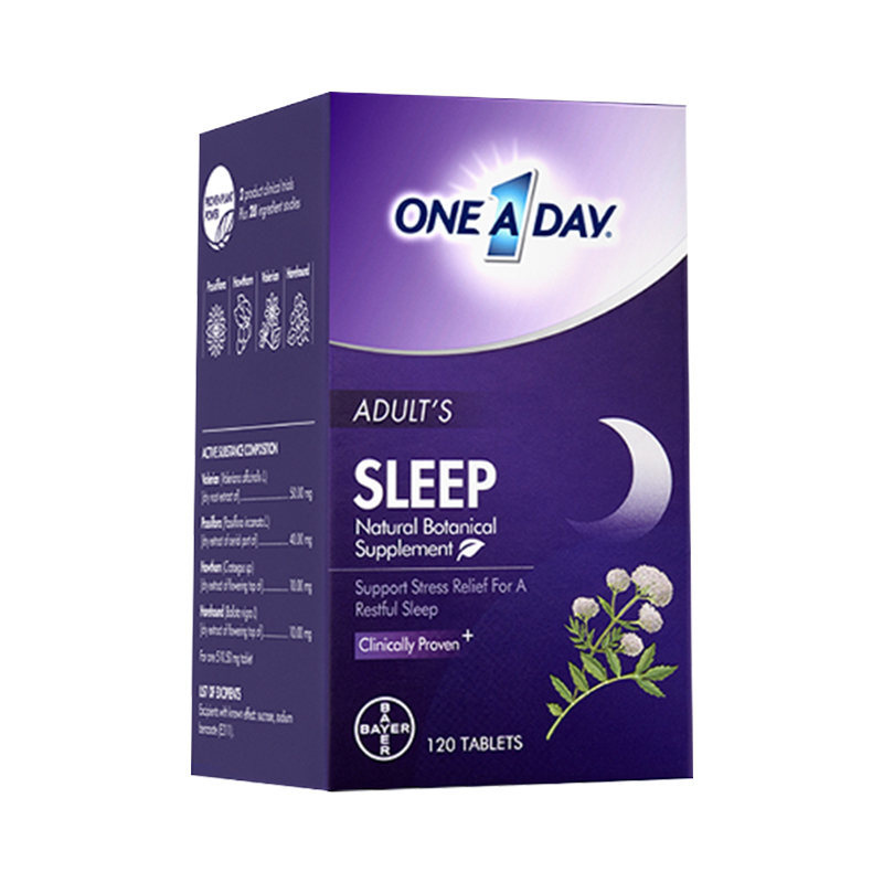 商品Bayer|拜耳Oneaday舒压睡眠片不含褪黑素助眠改善失眠sleepwell甜睡豆,价格¥106,第1张图片