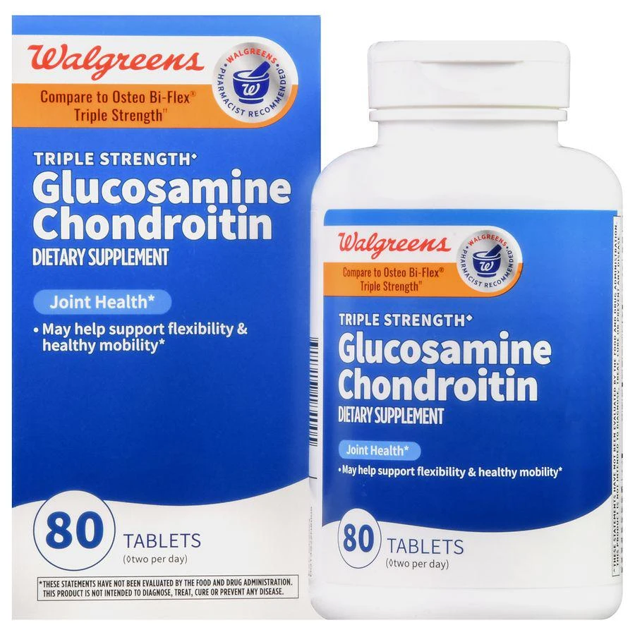 商品Walgreens|Glucosamine Chondroitin Tablets Triple Strength (40 days),价格¥200,第1张图片