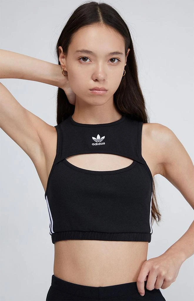商品Adidas|Black Adicolor Cutout Tank Top,价格¥179,第1张图片