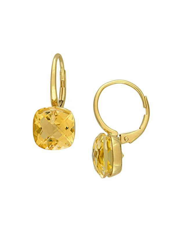 商品Sonatina|14K Yellow Gold & Citrine Solitaire Drop Earrings,价格¥4553,第1张图片