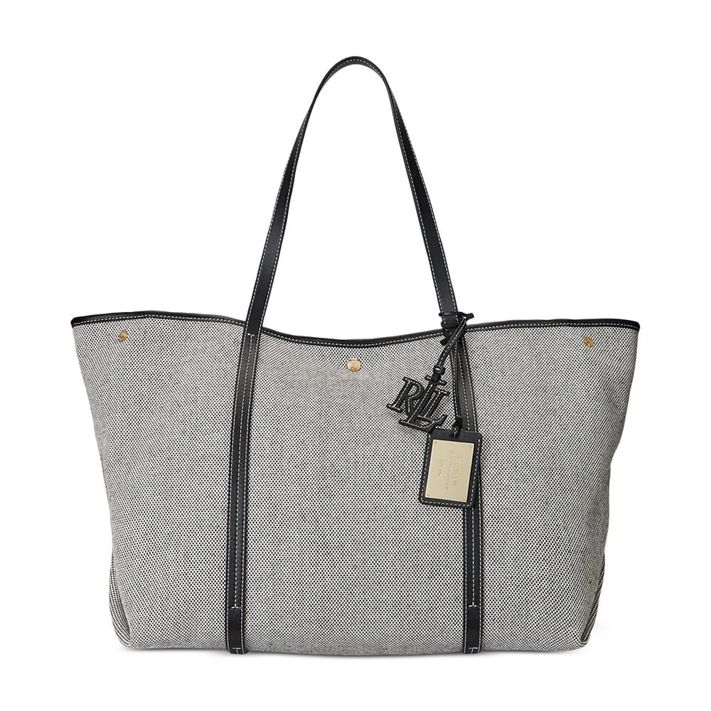 商品Ralph Lauren|Emerie Canvas and Leather Extra Large Tote,价格¥2028,第1张图片