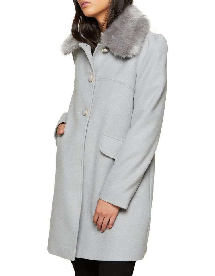 商品Miss Selfridge|Faux Fur Trimmed Dolly Coat,价格¥466,第1张图片