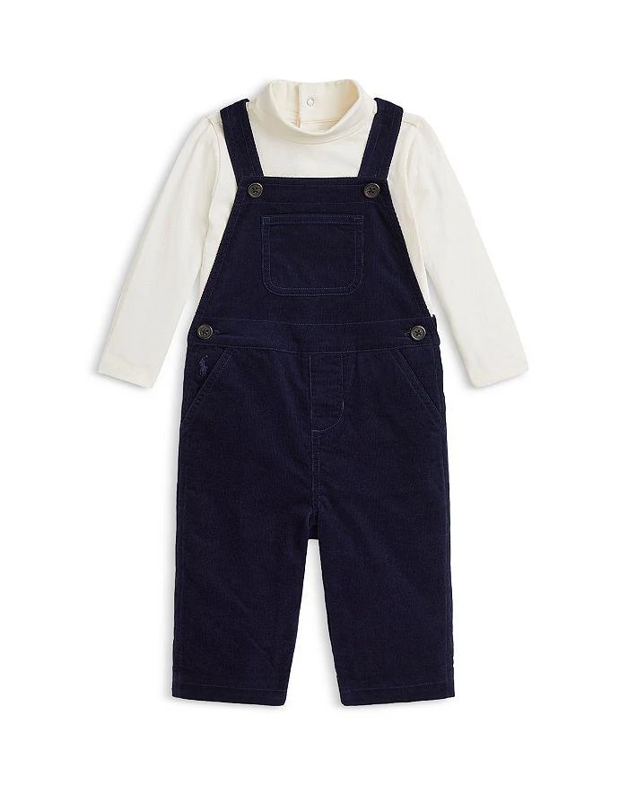 商品Ralph Lauren|Polo Boys' Cotton Bodysuit & Corduroy Overall Set - Baby,价格¥349,第1张图片