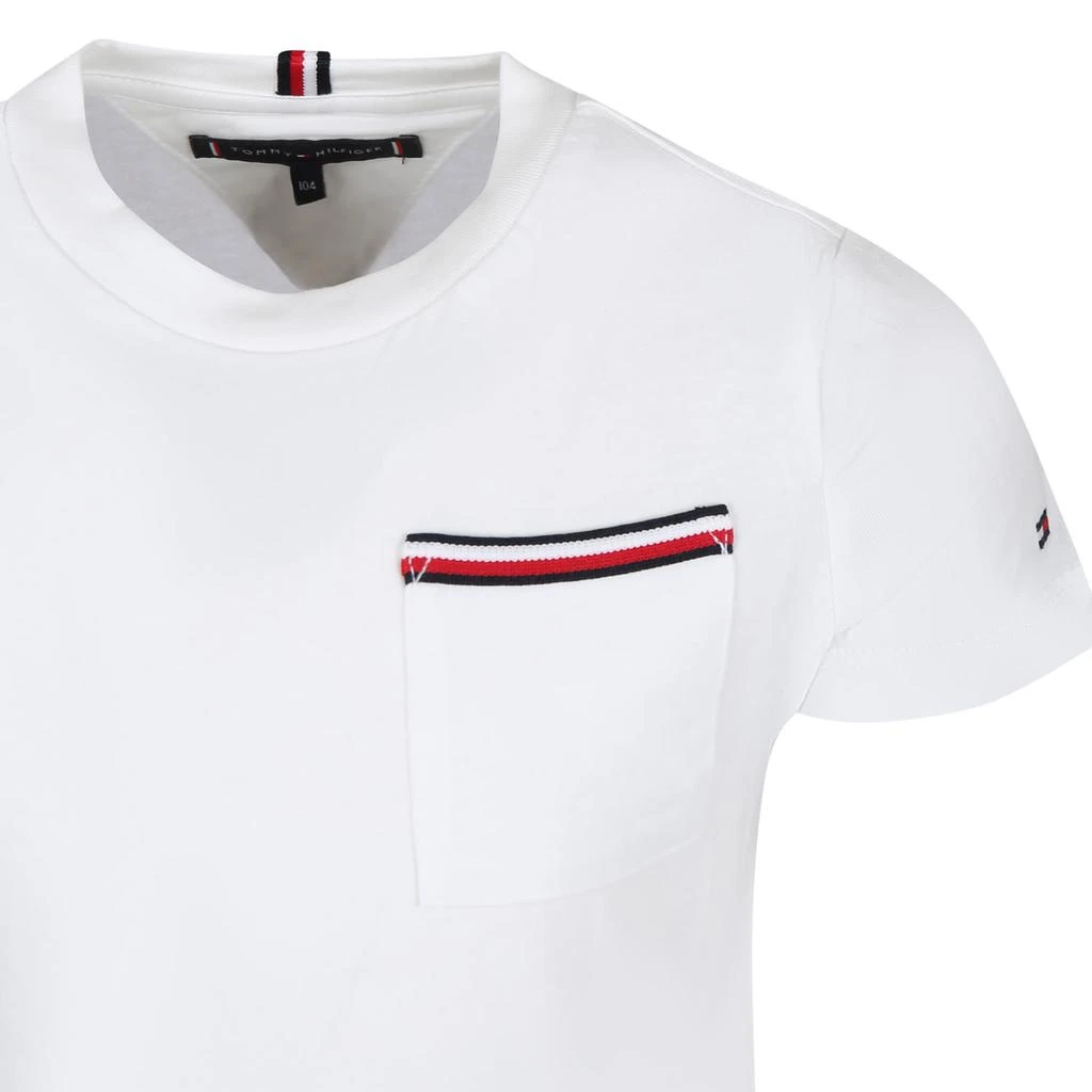 商品Tommy Hilfiger|White T-shirt For Boy With Logo,价格¥514,第3张图片详细描述