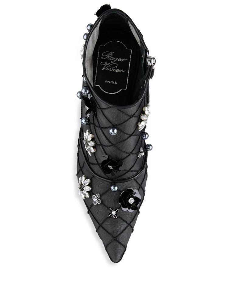 商品Roger Vivier|Floral Point Toe Booties,价格¥17031,第4张图片详细描述