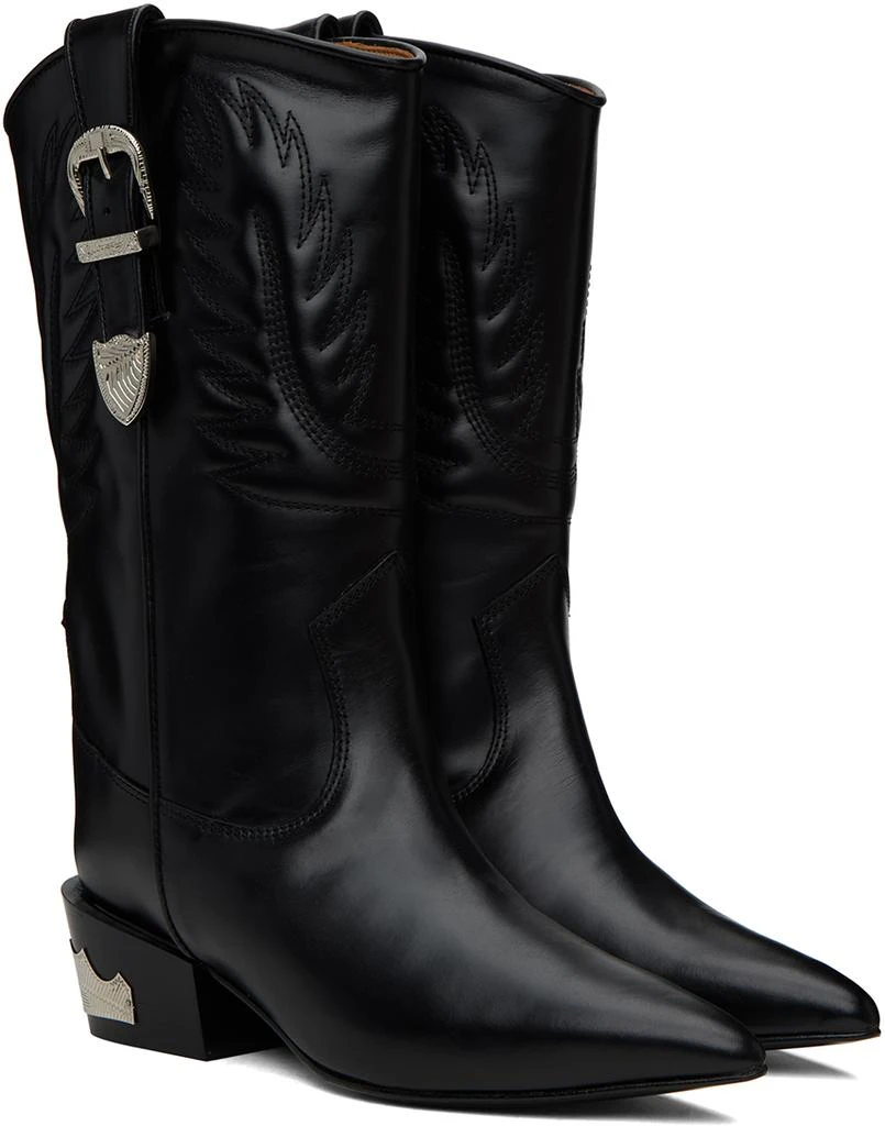 商品Toga Pulla|Black Topstitch Cowboy Boots,价格¥2108,第4张图片详细描述