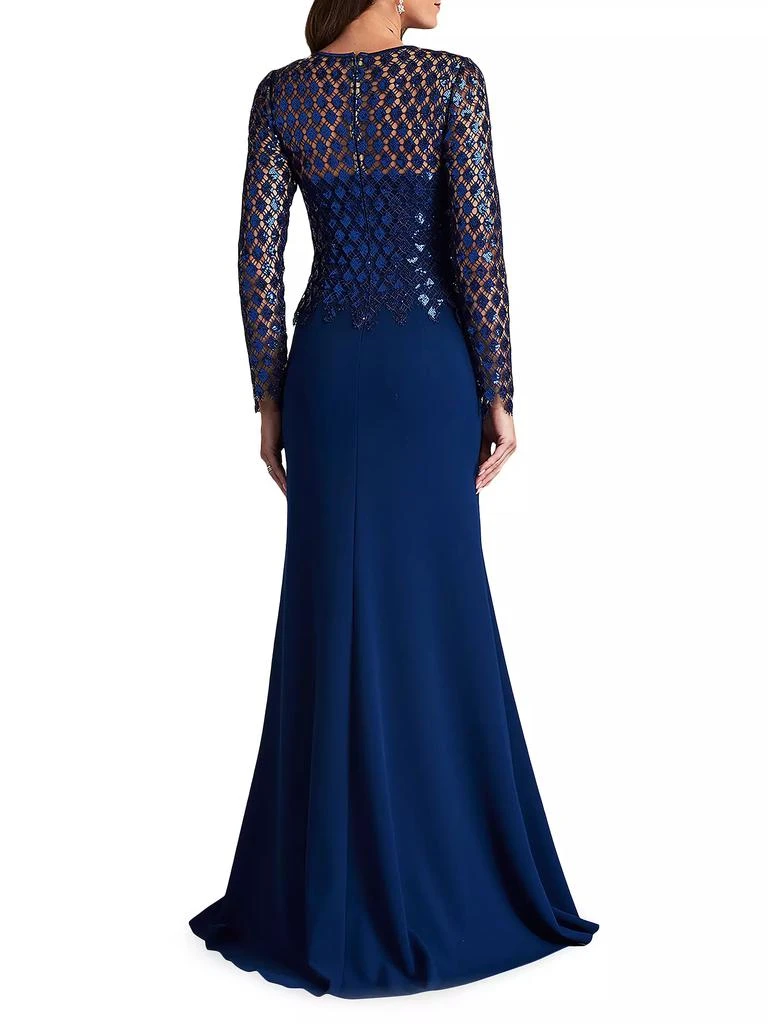 商品Tadashi Shoji|Sequined Diamond Crepe Gown,价格¥3577,第3张图片详细描述