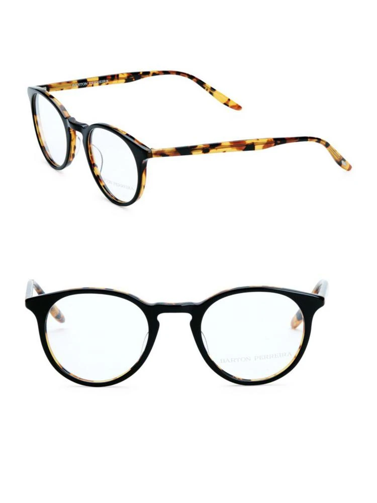 商品Barton Perreira|Princeton Amber Tortoise 46MM Optical Glasses,价格¥1964,第1张图片