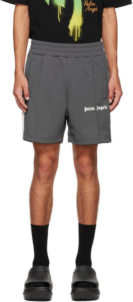 商品Palm Angels|Gray Classic Track Shorts,价格¥2702,第1张图片