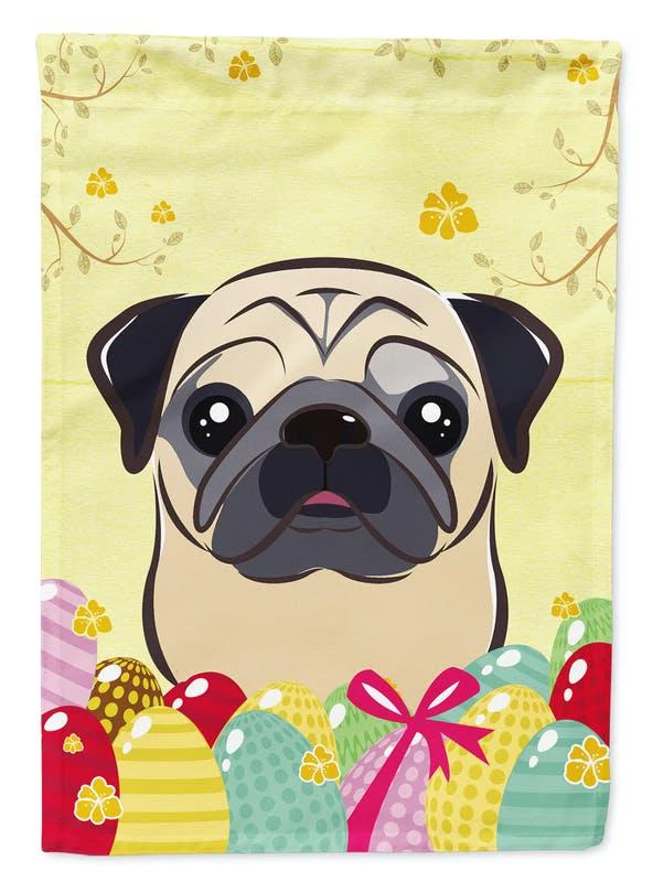 商品Caroline's Treasures|28 x 40 in. Polyester Fawn Pug Easter Egg Hunt Flag Canvas House Size 2-Sided Heavyweight,价格¥324,第1张图片