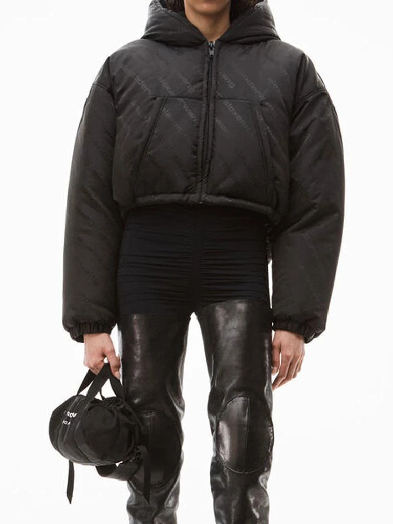 商品Alexander Wang|Black nylon short down jacket,价格¥5540,第1张图片