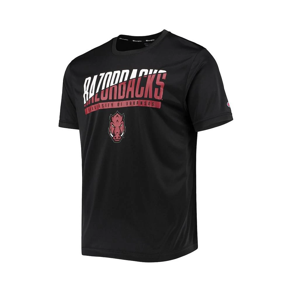 商品CHAMPION|Men's Black Arkansas Razorbacks Wordmark Slash T-shirt,价格¥225,第3张图片详细描述