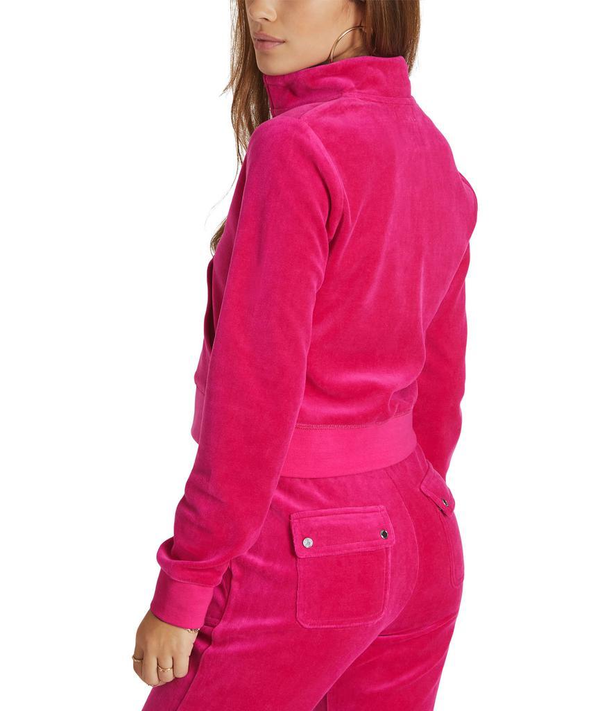 商品Juicy Couture|Mock Neck Velour Zip Front,价格¥479-¥608,第5张图片详细描述
