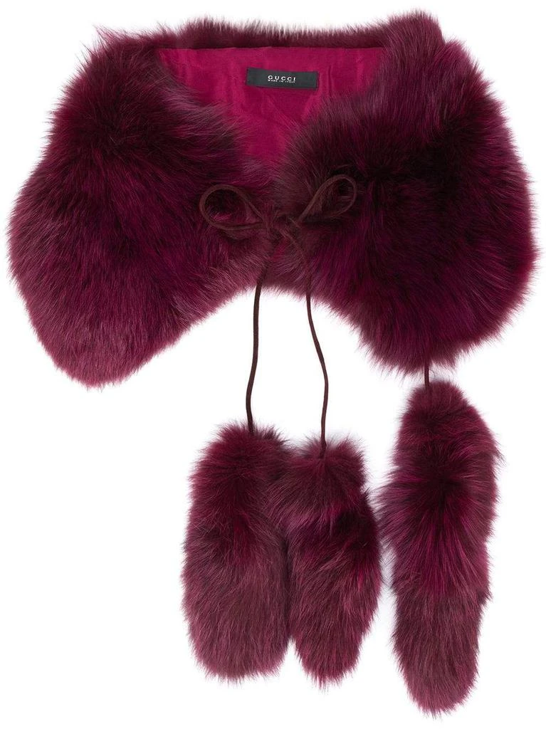 商品Gucci|GUCCI purple fur scarf,价格¥16691,第1张图片