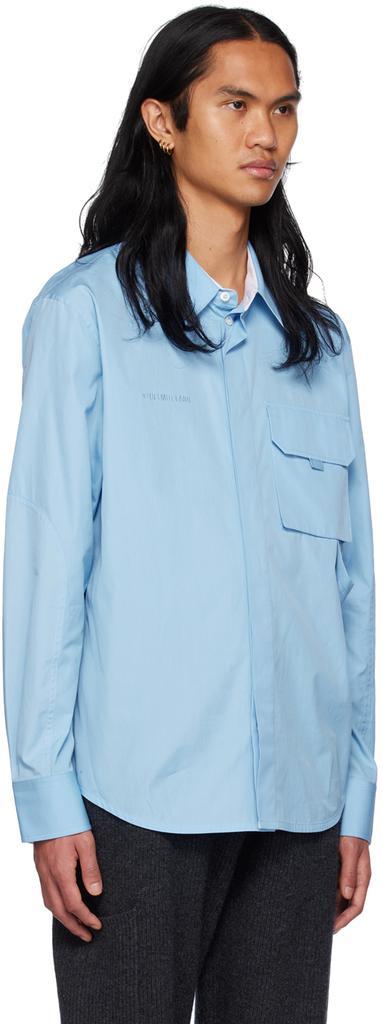 商品Helmut Lang|Blue Cargo Shirt,价格¥2484,第4张图片详细描述