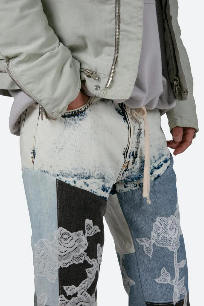 V446 Lace Baggy Denim - Blue/White 商品