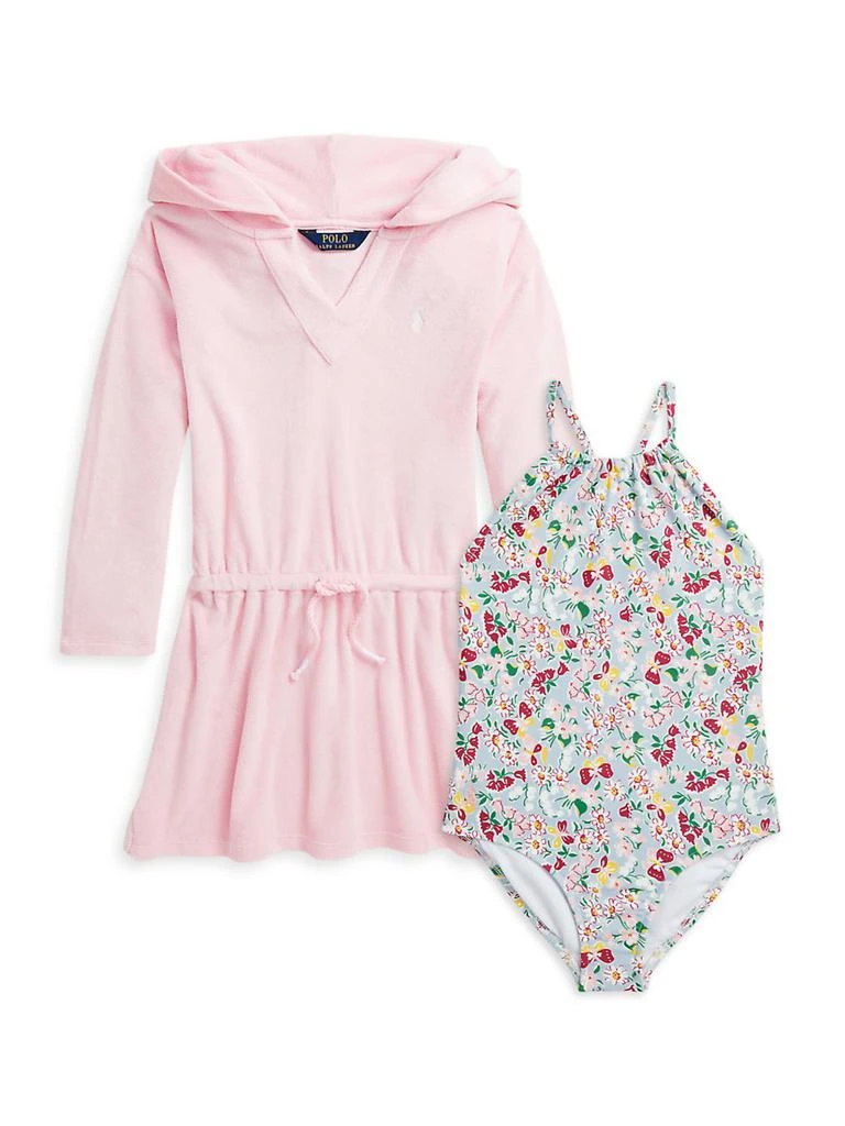 商品Ralph Lauren|Little Girl's Floral Halterneck One-Piece Swimsuit,价格¥333,第2张图片详细描述