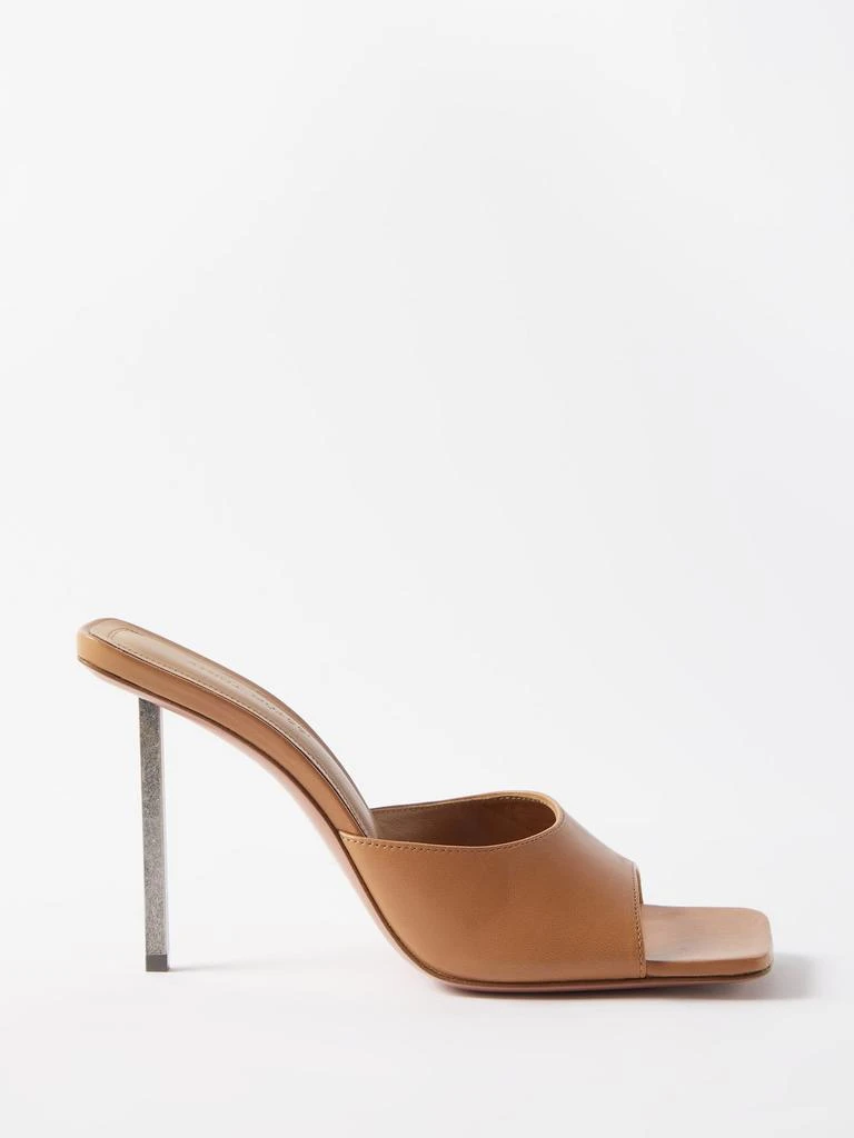 商品Amina Muaddi|Laura 95 leather mules,价格¥4243,第1张图片