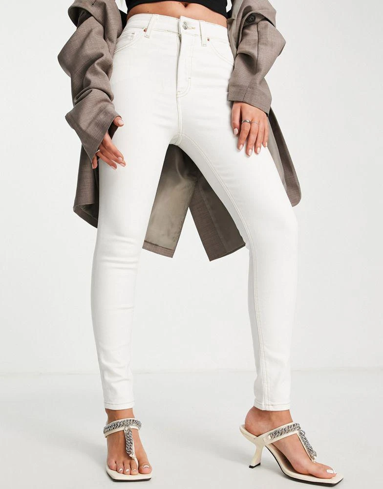 商品Topshop|Topshop Jamie jeans in off white,价格¥214,第1张图片