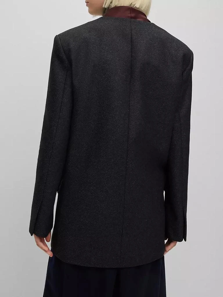 商品Hugo Boss|Wool-Blend Deep V-Neck Tailored Jacket,价格¥5113,第4张图片详细描述