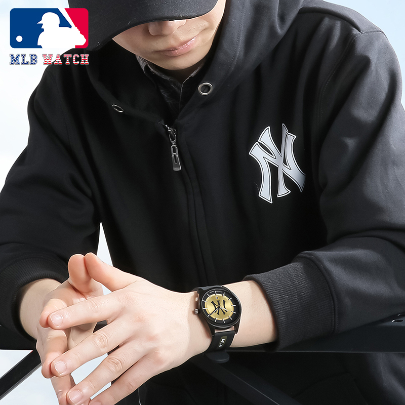 MLB美职棒潮流手表男时尚中性情侣表夜光防水石英手表学生表硅胶表带TP020商品第6张图片规格展示