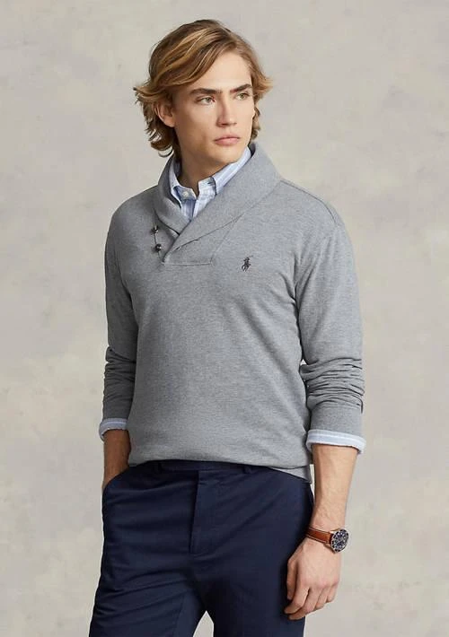 商品Ralph Lauren|Ralph Lauren Luxury Jersey Shawl Collar Pullover,价格¥950,第1张图片详细描述