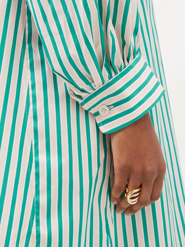 Yseult striped cotton-twill shirt dress商品第4张图片规格展示